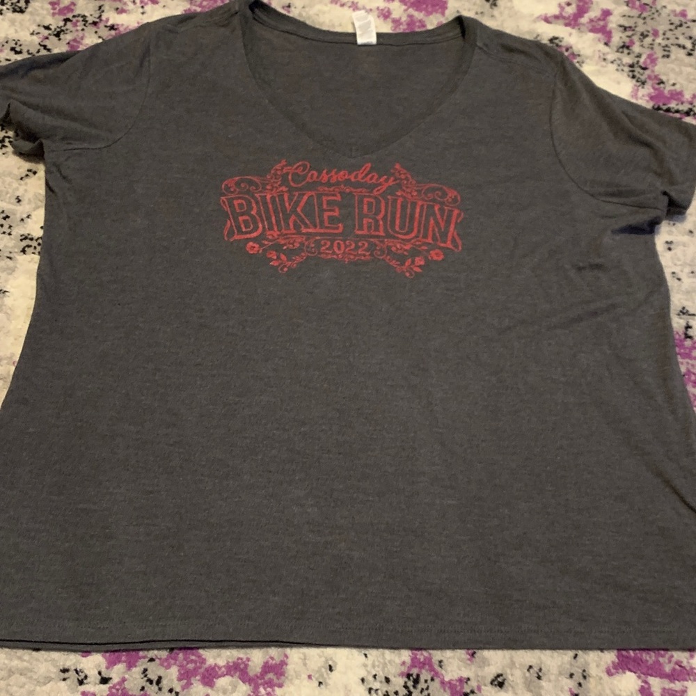 District Gray Tee with Red Graphic